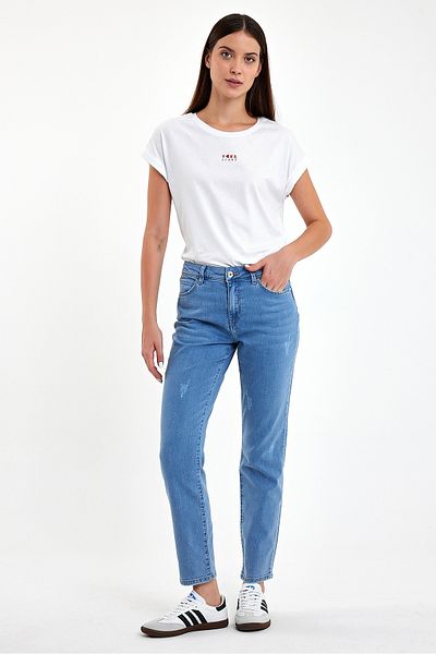 VENA Pantaloni de jeans pentru băiat Petra Dirty Med Blue - Dirty Med Blue
