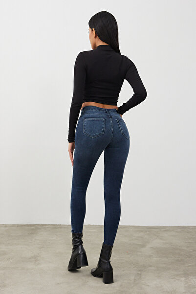 VENA Pantaloni skinny Gabriella Pacific Blue - Albastru Pacific