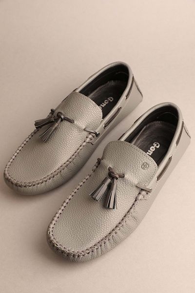 Gondol Loafer clasic pentru bărbați din piele naturală Stone 42 Ttx.20144