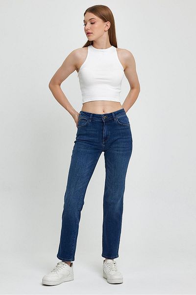 VENA Pantaloni de jeans Boyfriend albastru închis Petra - albastru închis murdar