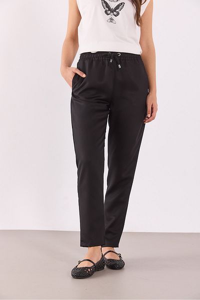 VENA Alian Elastic Waist Beach Pants(Tencel)(Tm) - Black