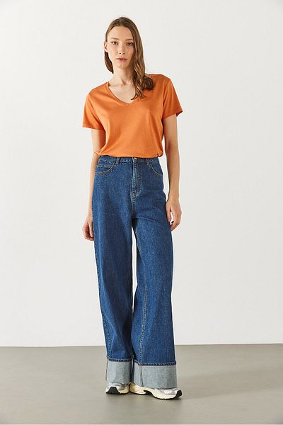 VENA Μπλούζα Boyfriend V Γραμμή Κανονική Modal (TENCEL)(TM) - TERRACOTTA