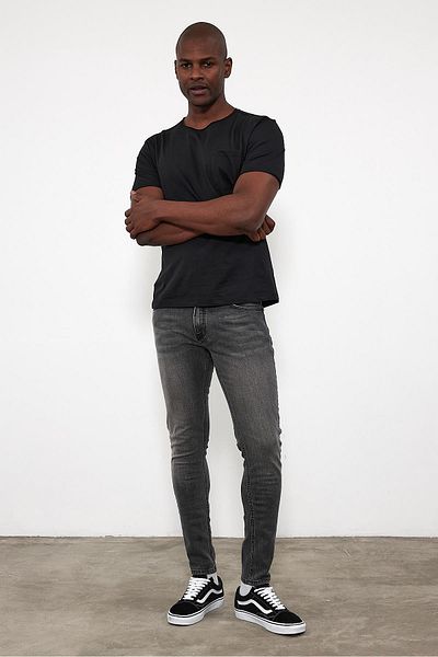 VENA Teos Anthracite Skinny Jean Παντελόνι - Anthracite