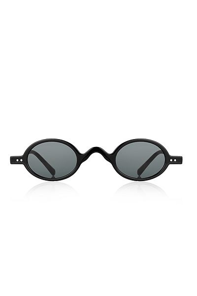 Kinary Στρογγυλά Unisex γυαλιά ηλίου Black Shiny 1028