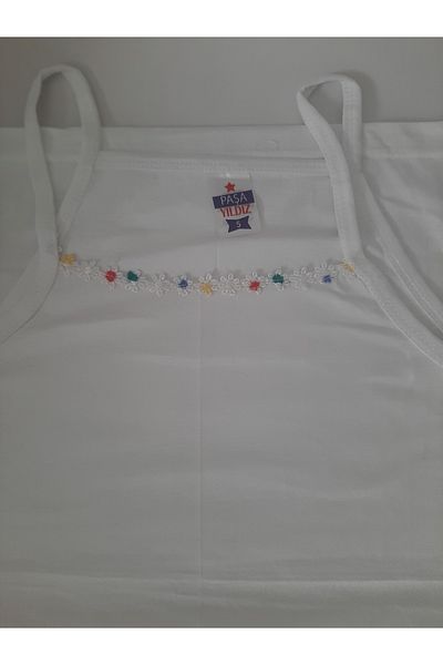 Butik White 100% Cotton Collar Daisy Girl Comfortable Convenient Undershirt