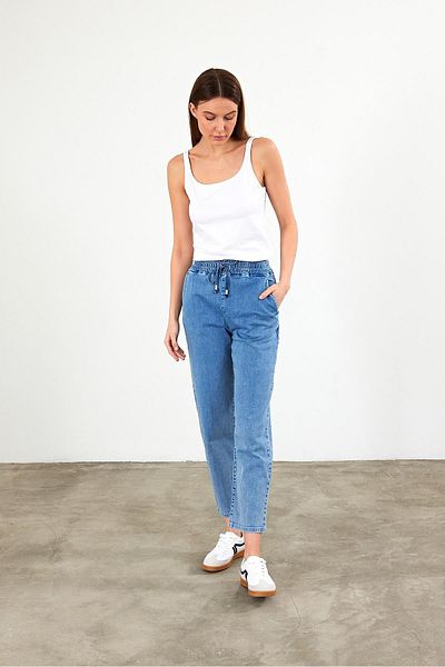 VENA Pantaloni de jeans slouchy cu talie înaltă Marla Sky Blue - Sky Blue