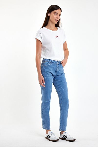 VENA Pantaloni de jeans pentru băiat Petra Dirty Med Blue - Dirty Med Blue