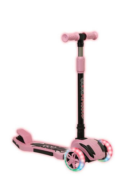 Scooter Cool Wheels Foldable Kids Scooter with Led Lights - 3-Wheel Vintage Luna (Ages 3+)
