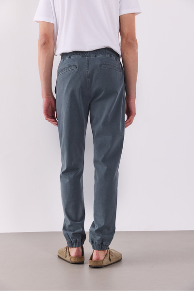 VENA Simon Slim Fit Grey Jogger Jean Παντελόνι - ΓΚΡΙ