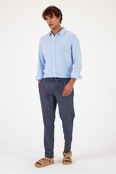 VENA Λινό πουκάμισο Nicolas Regular Fit - ΜΠΛΕ