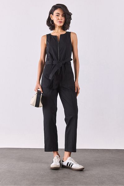 VENA Bianca Sleeveless Jumpsuit - Black