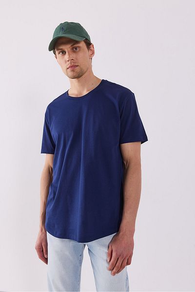 VENA Μπλουζάκι Walker Crew Neck Slim Fit - ΣΚΟΥΡΟ ΜΠΛΕ