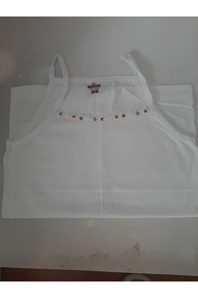 Butik White 100% Cotton Collar Daisy Girl Comfortable Convenient Undershirt
