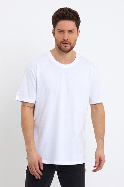 VENA Μπλουζάκι Walker Crew Neck Slim Fit - ΛΕΥΚΟ