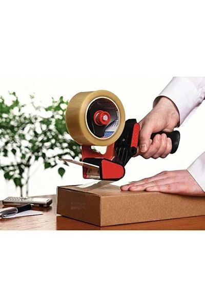 Tesa Classic Manual Dispenser For Adhesive Tape, 50 Mm/120 Meters, Red/Black