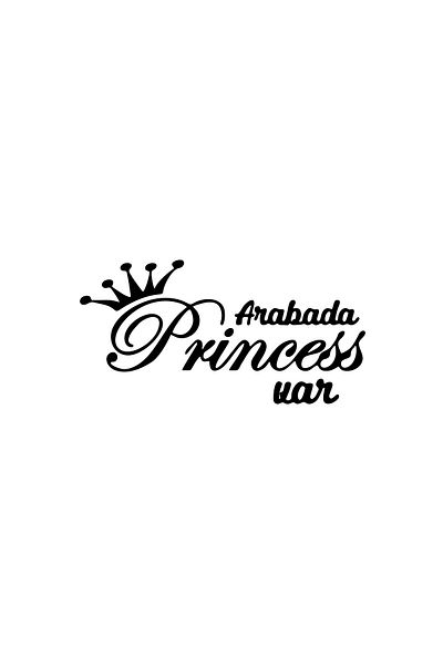 Reysa Tasarım There Is a Princess in the Car Car Sticker 17X17 cm Black