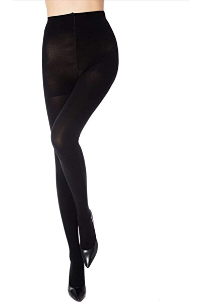 Glamroot جوارب طويلة مرنة عالية الخصر للنساء/الفتيات، غير شفافة، مقاس واحد، أسود