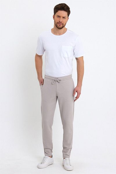 VENA Jack Slim Fit βαμβακερό αθλητικό παντελόνι - Ice Grey