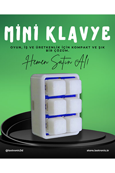 İsotronic Programlanabilir tuşlara sahip mini makro klavye