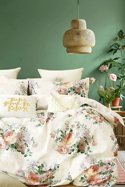 İQON Σετ Παπλωματοθήκη Διπλό Mystic Rose Beige - Ελαστικό