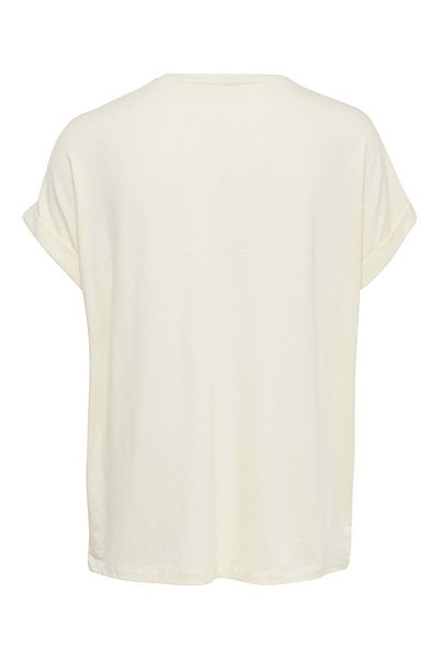 ONLY Hns Elz Sleeve Fold T-Shirt - Ecru - m - St06477-Ecru-M