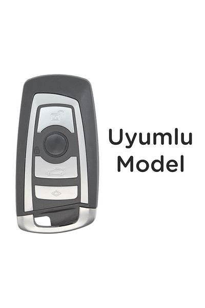 Luxe Aksesuarr Bmw Smart F30 F32 F10 F20 Compatible 4 Button Protection Key Control Silicone Nano Case Gray Color
