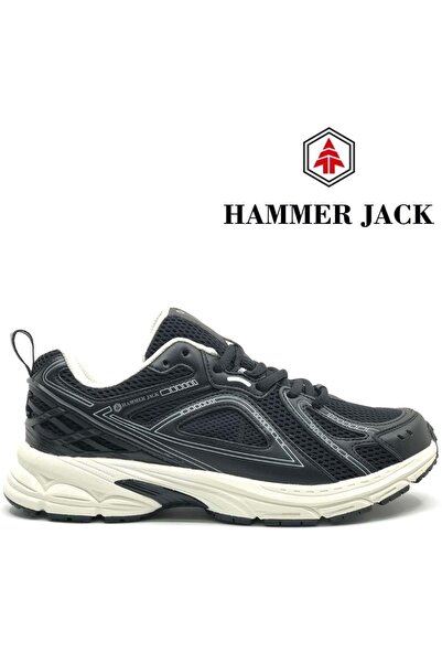 Hammer Jack 101-25028 Hamlet Koşu Ayakkabısı Unisex Spor Ayakkabı SİYAH-BEYAZ
