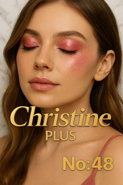 Christine Plus Toz Yapıda İnce Işıltılı Göz Farı – Pembe No:48 (Eyeshadow)