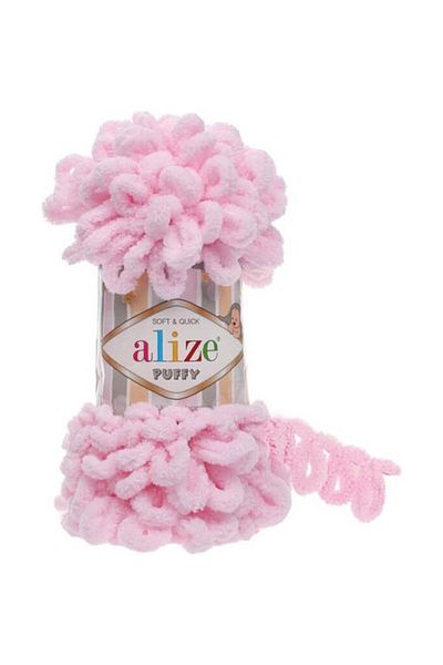 Alize Puffy 5 τεμάχια Baby Pink Finger κουβέρτα κορδόνι 31