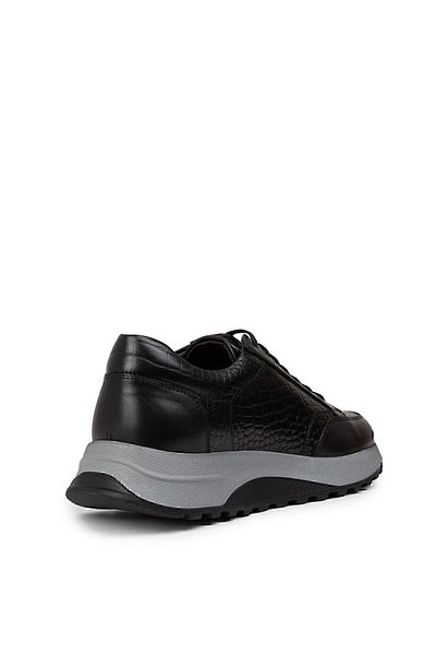 Deery Black Genuine Leather Men's Sneaker