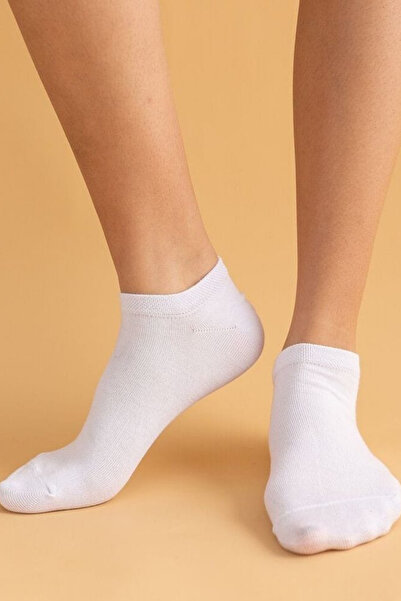 Esinti 5 Ζεύγη Γυναικείες λευκές κοντές κάλτσες μποτάκια Κάλτσες χωρίς σχέδιο μέχρι τον αστράγαλο 5 τεμαχίων