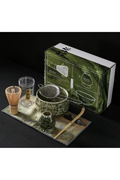 Tazweeq Japon Fırınlanmış Matcha Seti, Çırpıcı, Matcha Aleti, Çay Çırpıcı, Ça...