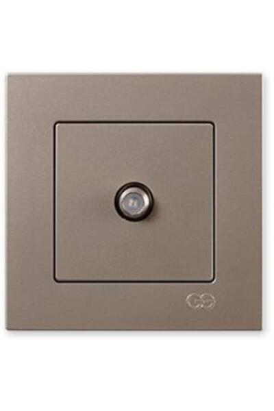 Günsan Eqona Tekli Uydu Prizi F Konnektörlü (Geçişli-Sonlu), M.Bej