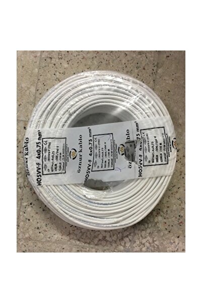 ÖZNUR 4X0.75 TTR Beyaz Kablo Tam Bakır 100 METRE
