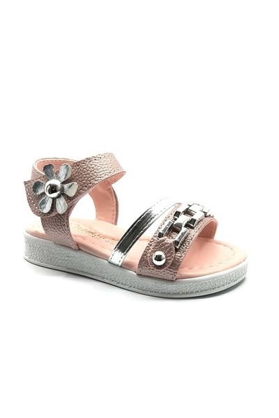 Kids Club Shoes İremsu Sandale cu lanț cu trandafiri pentru fete Pantofi pentru copii ROZ