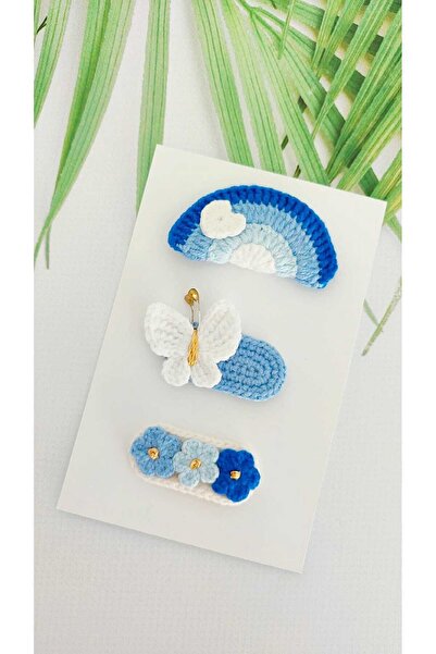 Kadın Girişimciler Atölyesi Blue Denim Tone Elegance Trend Baby Buckle 3-Piec...