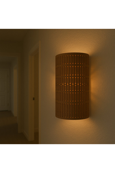 Ferisa Home Ahşap GünIşığı Ledli Duvar Balkon Salon yatak odası koridor Aplik...