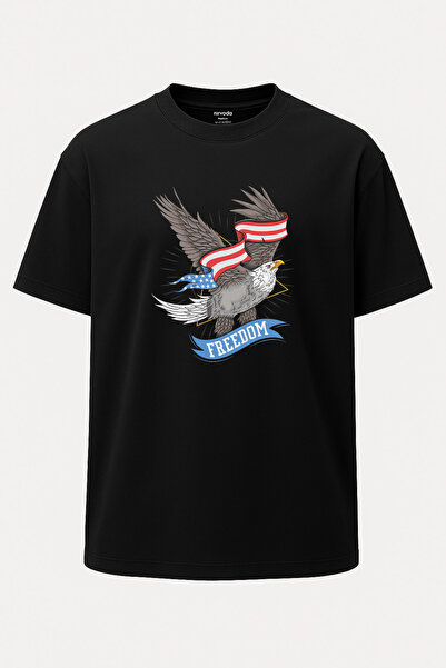 nirvoda Oversize Freedom American Eagle unisex majica sa printom
