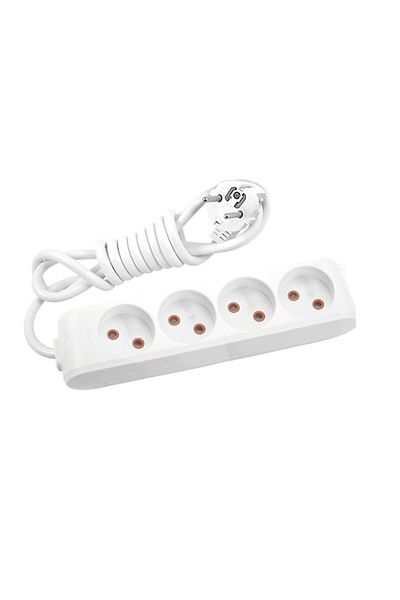 VİKO Viko Multi-Let Quadruple Socket Grounded Wired Child Proof 3 Meters-White