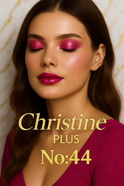 Christine Plus Toz Yapıda İnce Işıltılı Göz Farı – Koyu Pembe No:44 (Eyeshadow)