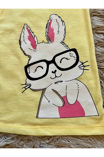 enes baby summer ruffled sleeve rabbit girl dress