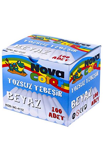 Nova Color 100lü Tozsuz Tebeşir Beyaz NC4112