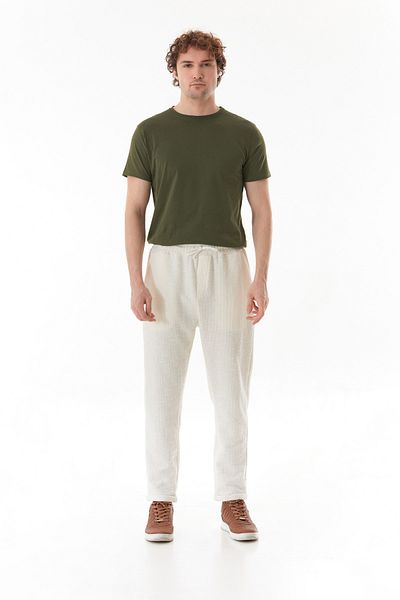 Fulla Moda Παντελόνι Jogger με κορδόνι με δεμένη μέση