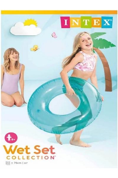 Intex Transparent Swim Tube – Durable Inflatable Pool Ring for Kids & Adults