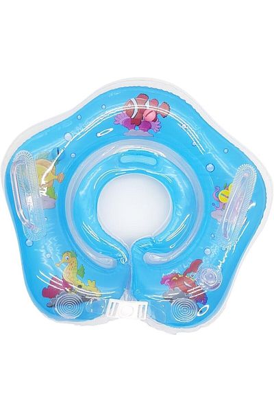 SmartFox Sea Pool Safety Locked Baby Swimming Neck Ring Blue
