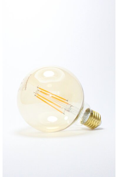 PANASONIC E27 Filaman Rustik Büyük Boy Ampül 630lm 2000k Gold Sıcak Sarı Işık 13,8*95 Cm