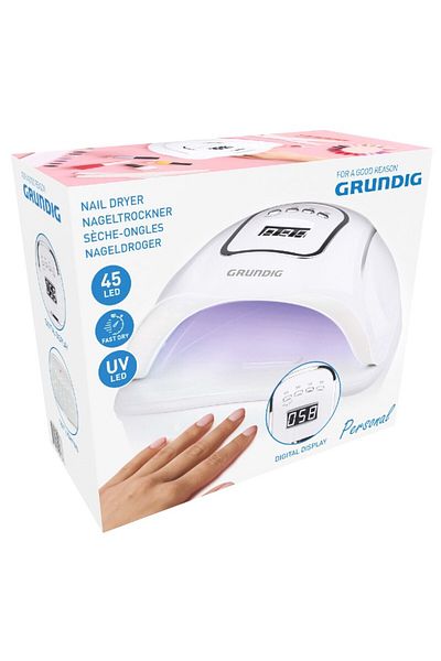 Grundig Uscător de unghii UV cu lampă de unghii cu uscare rapidă, 45 LED-uri