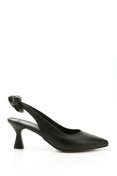 GÖNDERİ(R) Women / Girls Black Pointed Toe Goblet Heel Slingback Shoes