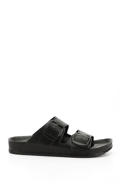 GÖNDERİ(R) Papuci de zi cu zi pentru femei BLACK Gön Buckle 34046