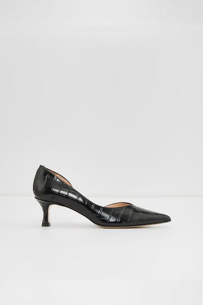 Aldo Nepal-tr - Pantofi cu toc pentru femei Crocodil negru